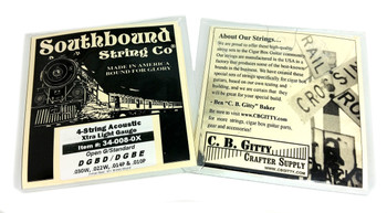 Acoustic Extra-Light 4-String Cigar Box Guitar Strings - Open G/Open D/Standard Tuning - DBGD/DF#AD/DGBE Acoustic Extra-Light 4-String Cigar Box Guitar Strings - Open G/Open D/Standard Tuning - DBGD/DF#AD/DGBE