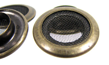 4pc 1-inch Antique Brass Screened Grommets 4pc 1-inch Antique Brass Screened Grommets