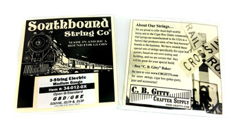 Electric "Medium" 3-String Cigar Box Guitar Strings - Open G - GBD/GBE Electric "Medium" 3-String Cigar Box Guitar Strings - Open G - GBD/GBE