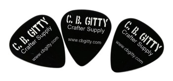 12pc. Black "C. B. Gitty" Medium Guitar Picks 12pc. Black "C. B. Gitty" Medium Guitar Picks