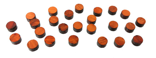 25pc. 1/4" Hardwood Fret Marker Inlay Dots - Choose Your Favorite Wood Type