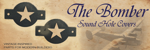 "The Bomber" - WWII style Sound Hole Covers - Set of 2