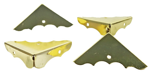 CLEARANCE: 8pc. Shiny Gold Box Corners (Scratched)