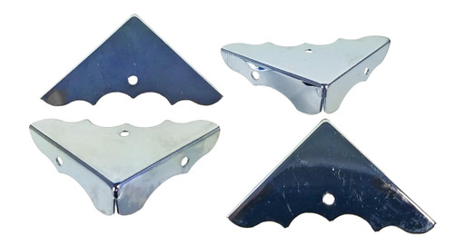 CLEARANCE: 8pc. Shiny Nickel Box Corners (Scratched)