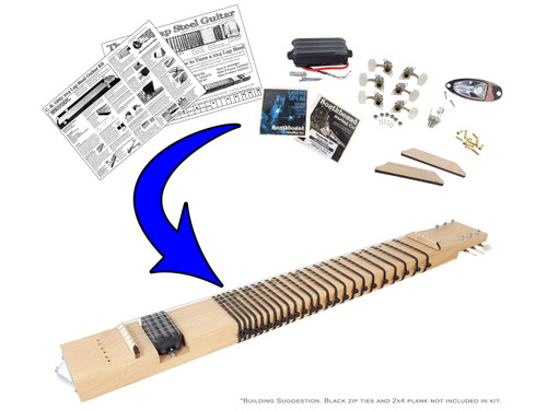 2x4 Lap Steel Guitar Kit - the DIY Slide Guitar - You supply the 2x4!