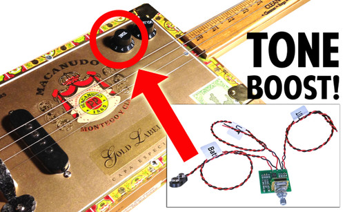 "Tone Distiller" - Pre-wired Active Tone Control Knob for Guitar or Amp - Distill your Tone for the best sound!