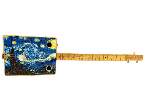 "Starry Night" 3-string Cigar Box Guitar