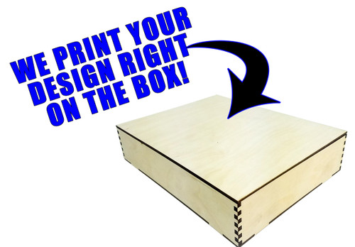 Custom-Printed 8.5" x 11" Acoustic Wooden Box Kit - You Supply the Artwork