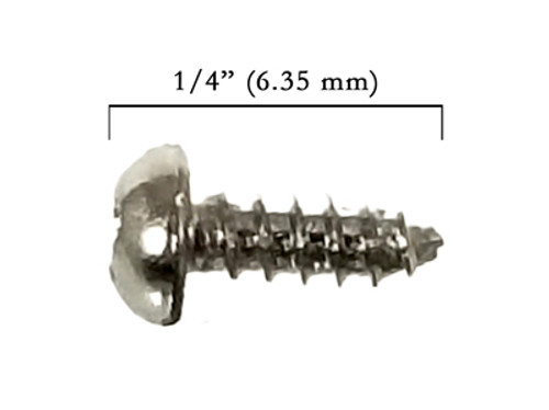 100pc. #2 x 1/4" Silver (Nickel-plated) Phillips Round-Head Screws