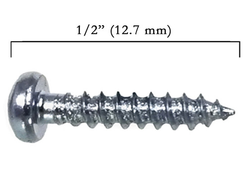 100pc. #4 x 1/2" Zinc-plated Phillips Round-Head Screws