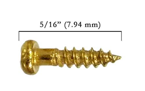 100pc. #2 x 3/8ths-inch Gold (Brass-plated) Round Head Phillips Screws