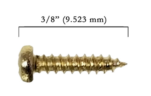 100pc. #2 x 3/8ths-inch Brass-plated Phillips Round Head Screws