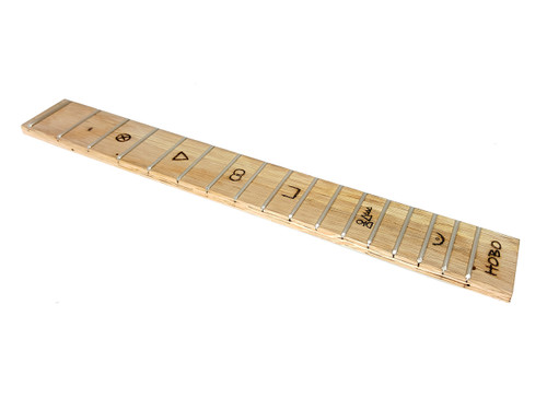 Hobo Fiddle Fretboard - Fully Fretted 17 -inch Scale - Custom-Engraved with Real Hobo Glyphs!