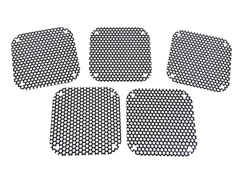 5pc. Black Perforated Metal Covers for 3-inch Amp Speakers