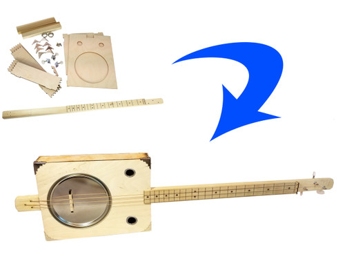 "Tin Pan Alley" 3-String Paint Can Resonator Guitar Kit