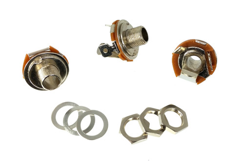 3-pack 1/4-inch Standard Mono Guitar Jacks