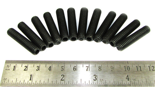 12pc. CBG Nuts/Bridges - Black Steel Threaded Rod - 5/16" x 1 1/2"