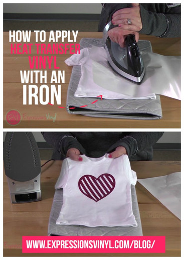 how to apply heat transfer vinyl with an iron expressions vinyl