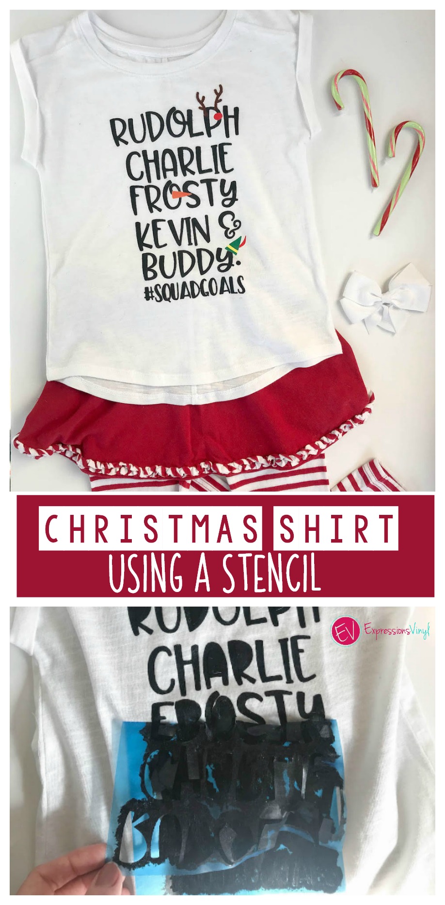 christmas shirt idea with vinyl expressions vinyl