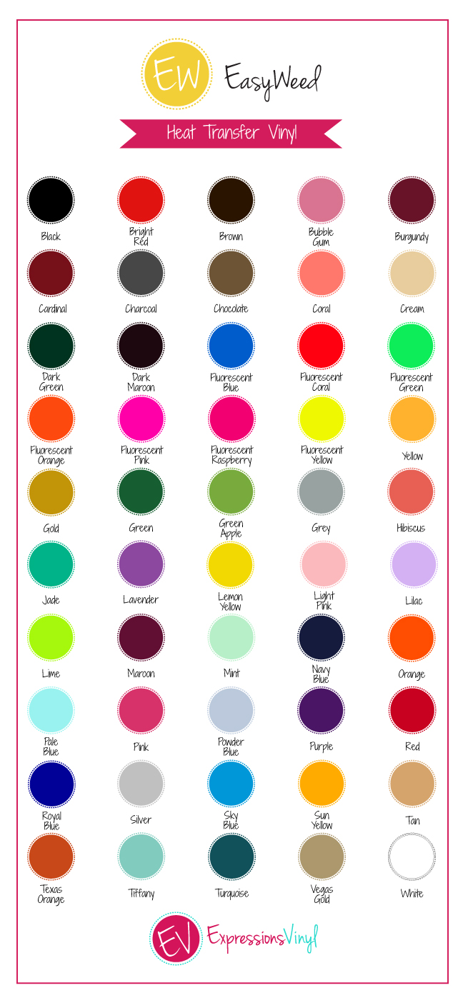 Custom Vinyl Chart Editable Vinyl Color Chart HTV Color Swatches Color Chart Vinyl Color Chart BUNDLE for Cricut and Silhouette