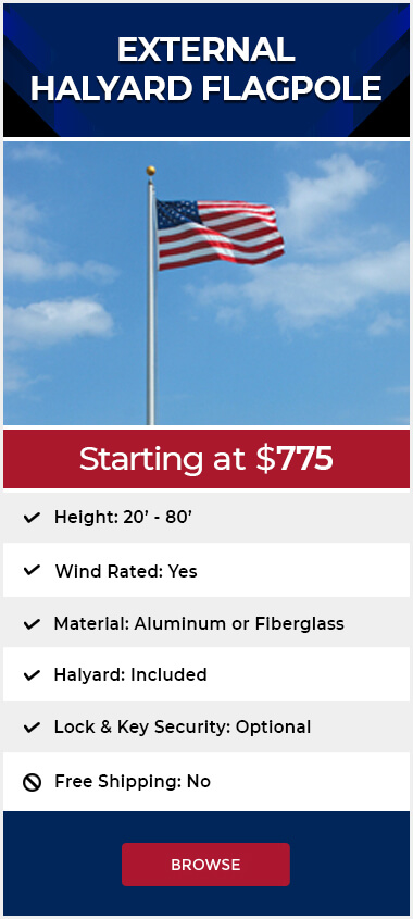 Flagpole with the rope inside