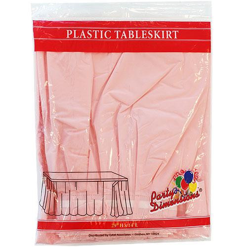 Plastic Table Skirts Light Pink