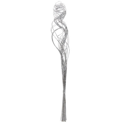 Curly Ting Ting - Silver Glitter - 26 inches - 25 pieces per bunch