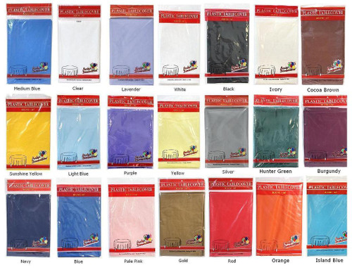 Plastic Round TableCovers 84" - 22 Colors
