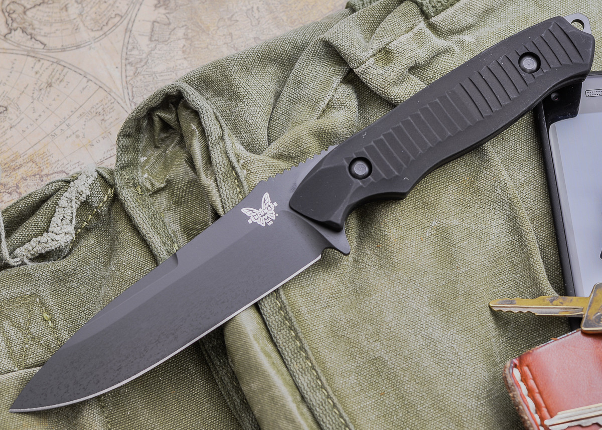 Benchmade Knives: 140BK Nimravus Fixed Blade Black Finish All Benchmade Knives: 140BK Nimravus Fixed Blade Black Finish All