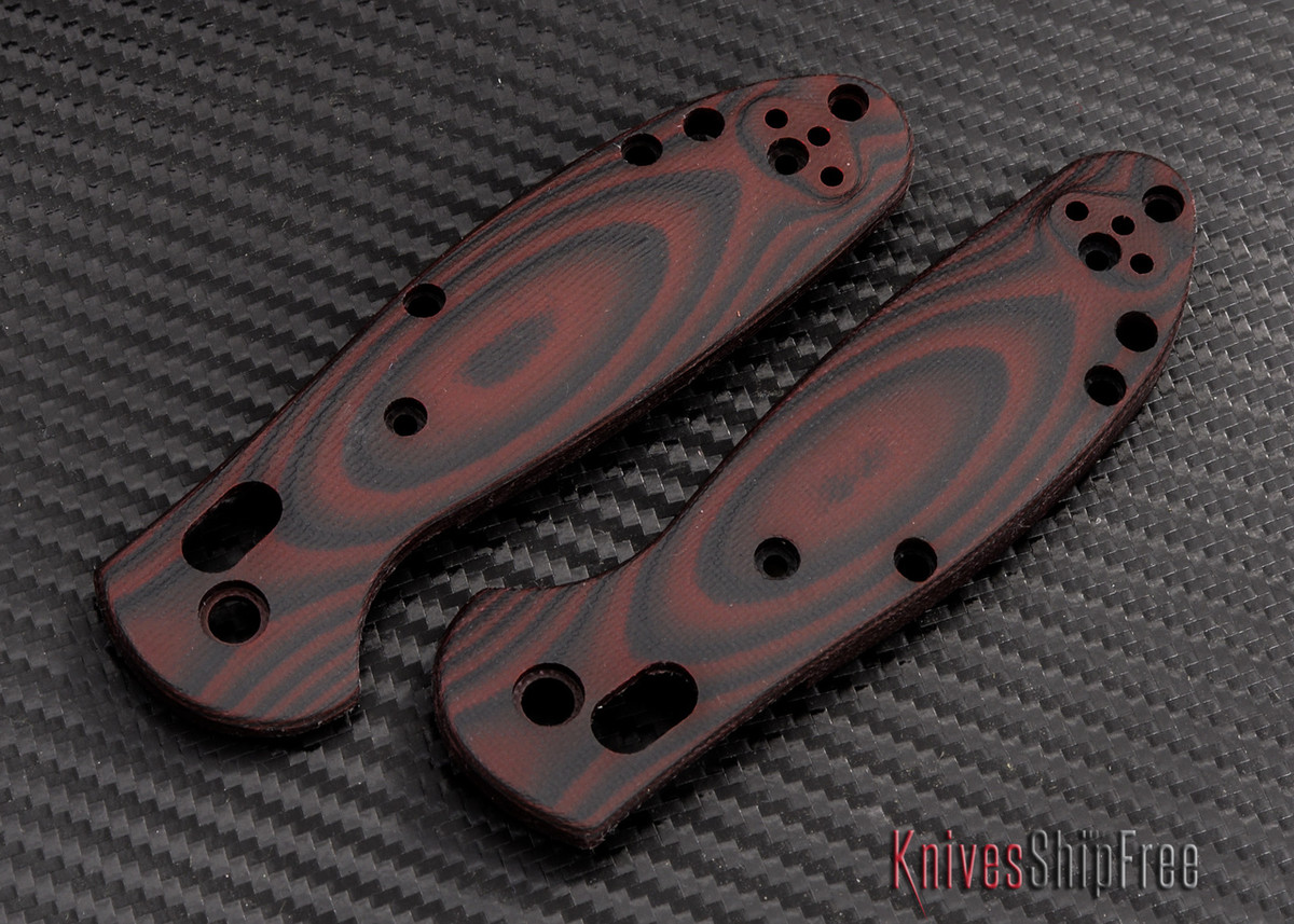 Custom Benchmade MiniGriptilian Scales Black & Red G10 All Knives