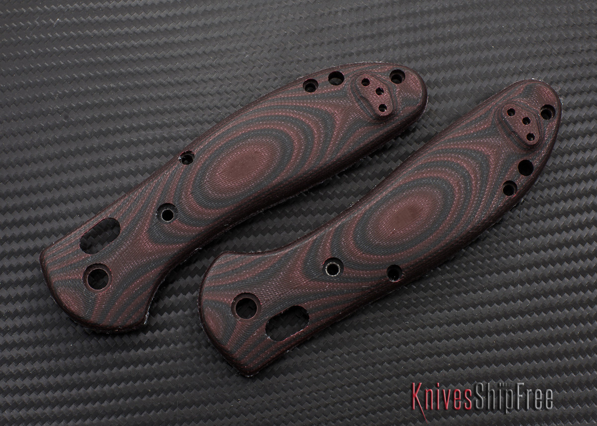 custom benchmade griptilian scales black red g 10 all knives