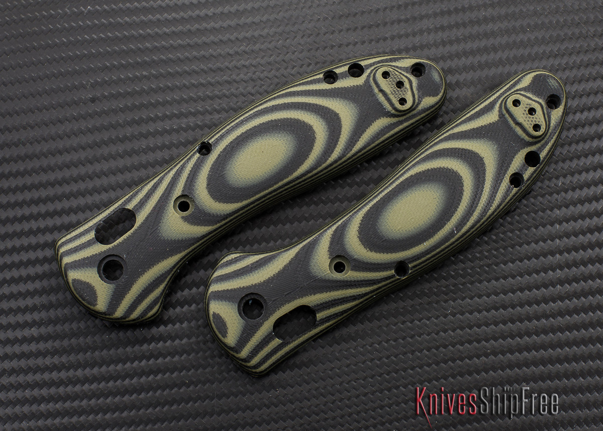 custom benchmade griptilian scales green black g 10 all knives