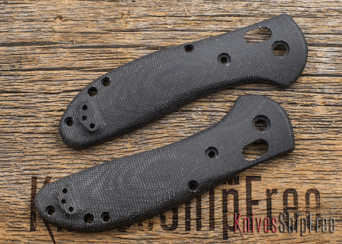 custom benchmade griptilian scales black canvas micarta all