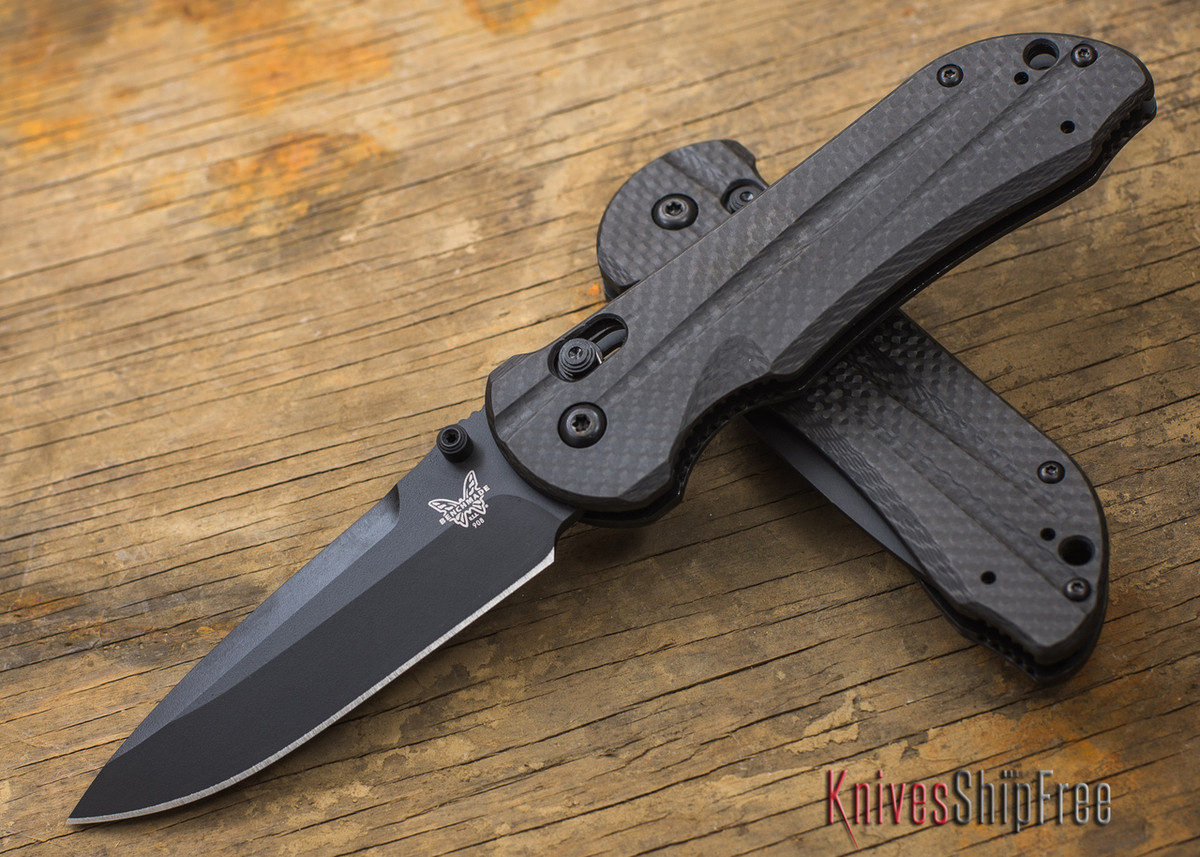 Benchmade Knives 908BK-1501 Axis Stryker II - Carbon Fiber - Black Blade - Drop Point - CPM M4 primary image