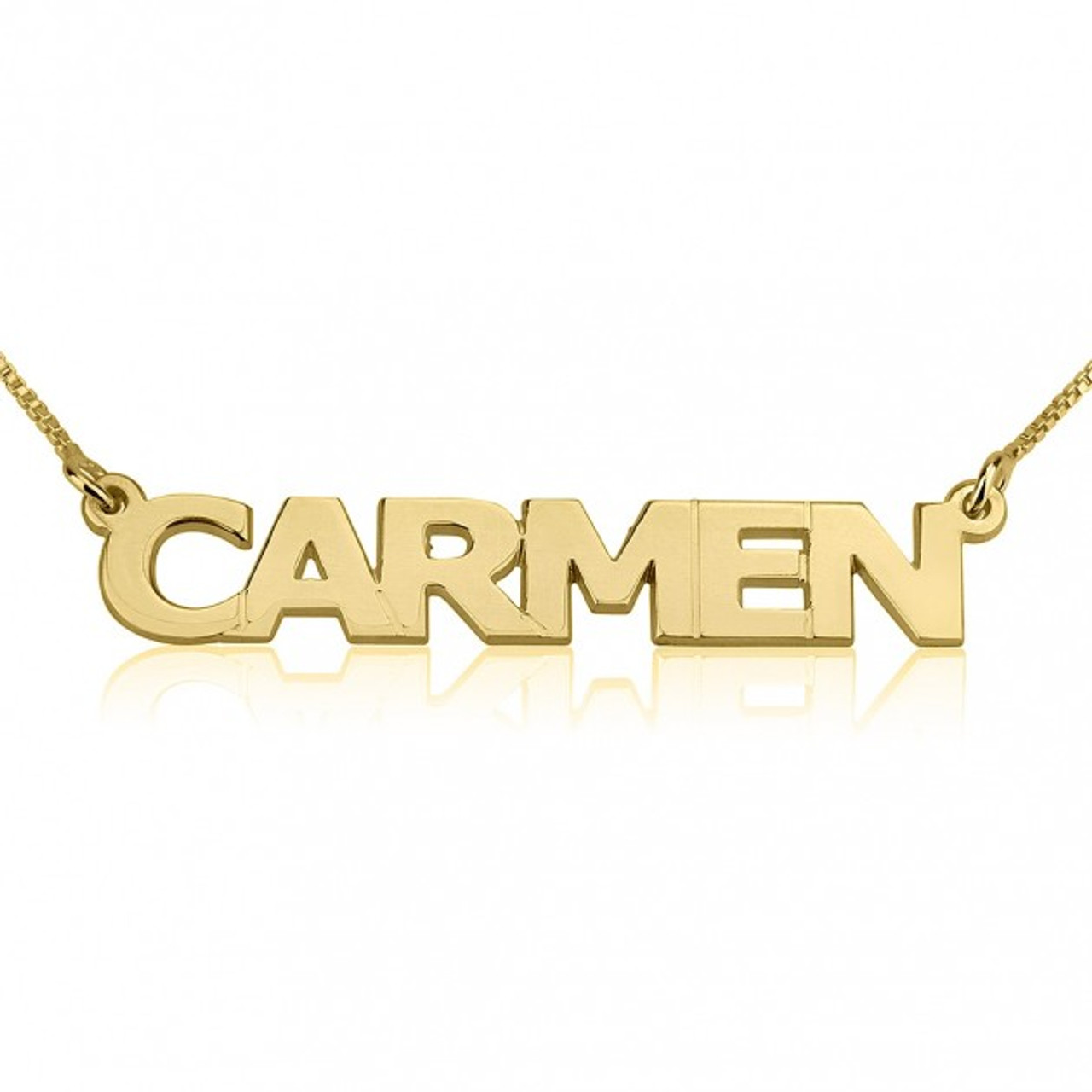 Letter plate necklace