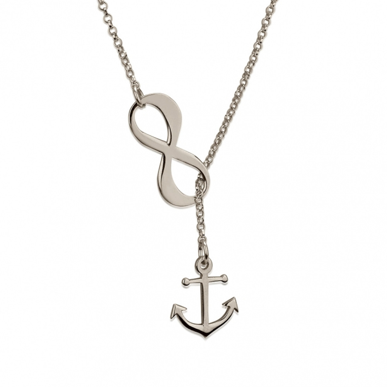 Infinity anchor necklace Clearance