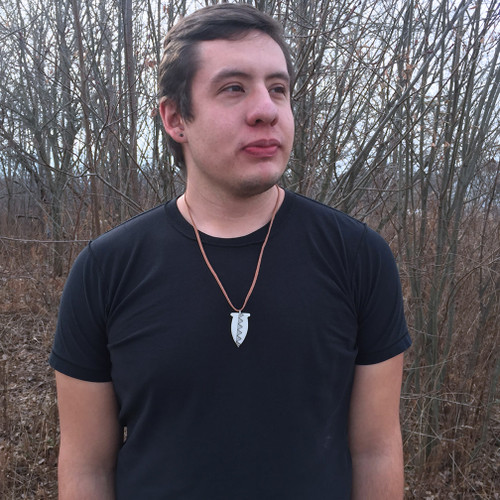 Bone Pendant with Contemporary Haudenosaunee Design Bone Pendant with Contemporary Haudenosaunee Design