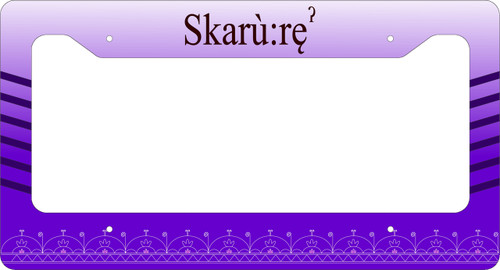 Skarù:rę License Plate Frame Skarù:rę License Plate Frame