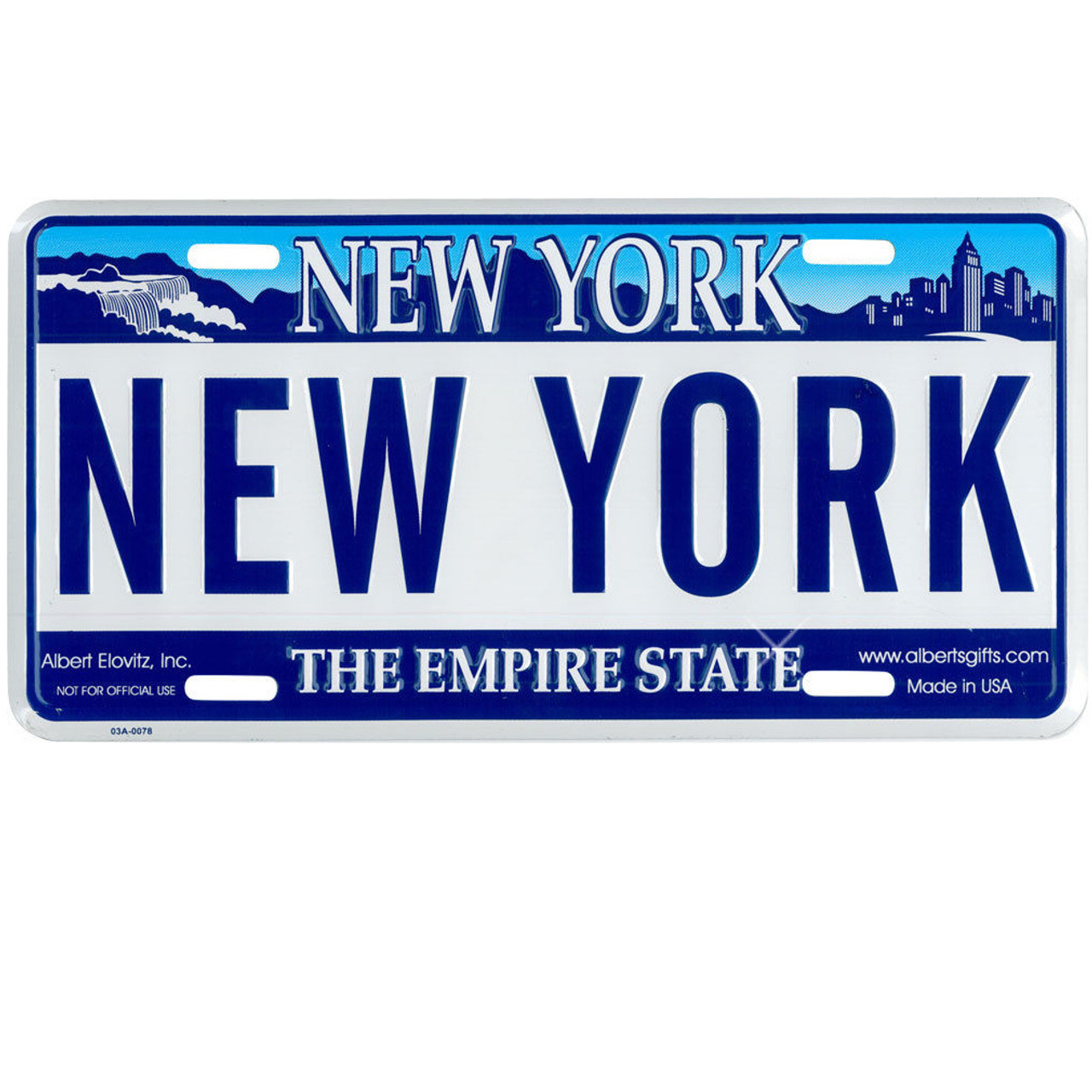 Embossed Novelty Souvenir New York License Plate