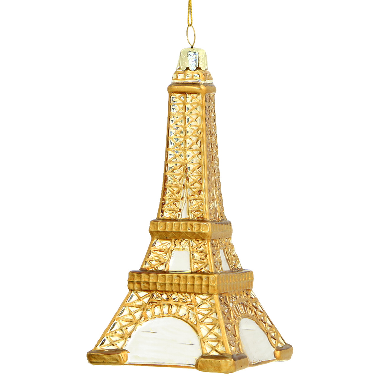 gold eiffel tower glass ornament christmas ships seattle