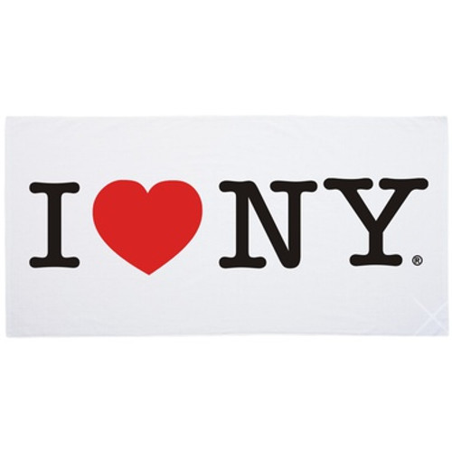 I Love NY Beach Towel - White