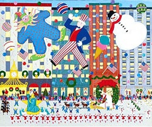NYC Holiday Parade Scene Art