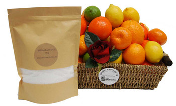 Fruit Basket Flu Buster Citrus + 1Kg Epsom Bath Salts Fruit Basket Flu Buster Citrus + 1Kg Epsom Bath Salts