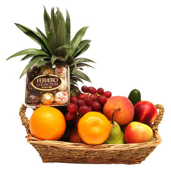 Small Fruit Basket + Ferrero Chocolates Small Fruit Basket + Ferrero Chocolates