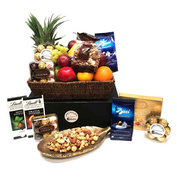 Gourmet Chocolate Fruit Basket + Premium Mixed Nuts Gourmet Chocolate Fruit Basket + Premium Mixed Nuts