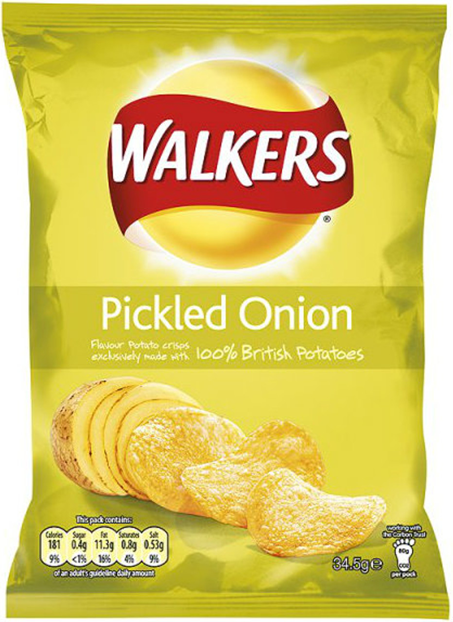 Walkers Crisps Pickled Onion Crisps 12 Pack