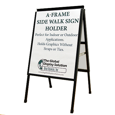 A-Frame Sidewalk Sign Holder - Black - 22"w X 28"h 1/Pack - The Global ...