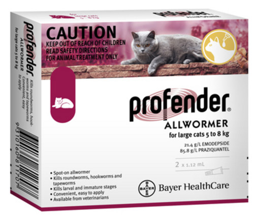 Profender Allwormer for Cats 11.1-17.5lbs 1.12mL 4 Pack