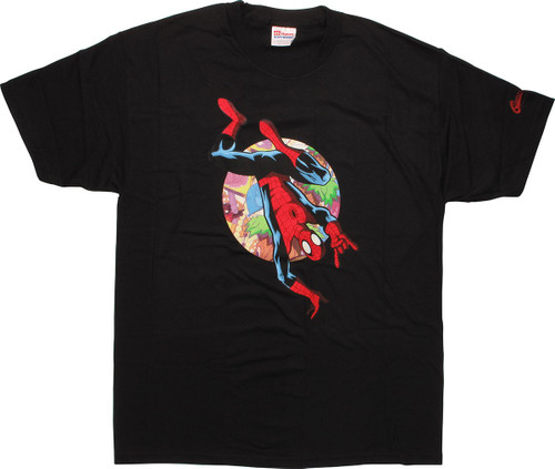 spiderman upside down t shirt