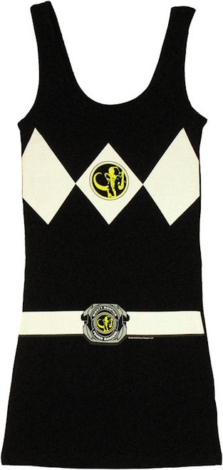 Power Rangers Black Costume Tank Top Dress Power Rangers Black Costume Tank Top Dress